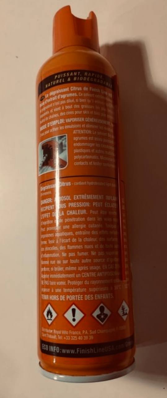 Nettoyant dégraissant en spray à base d’agrumes – Aérosol 355 ml